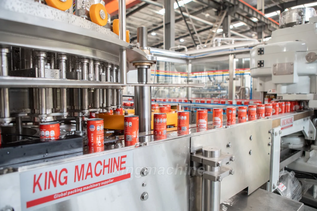 Automatic Aluminum Pet Can Beverage Liquid CSD Carbonated Soft Energy Drink Beer Hot Juice Tea Coffee Milk Sauce Honey Canning Filling Sealing Packaging Machine